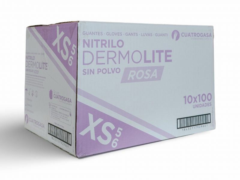 GUANTE NITRILO ROSA SIN POLVO TALLA XS 10x100 UDS