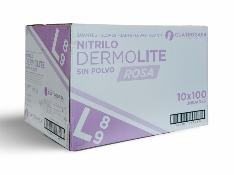 GUANTE NITRILO ROSA SIN POLVO TALLA L 10x100 UDS