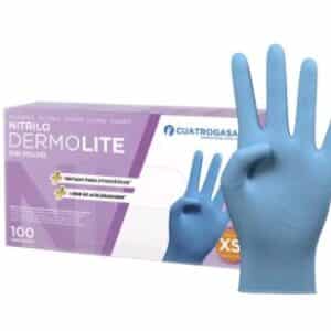 Guante nitrilo azul sin polvo talla XS 100 uds.